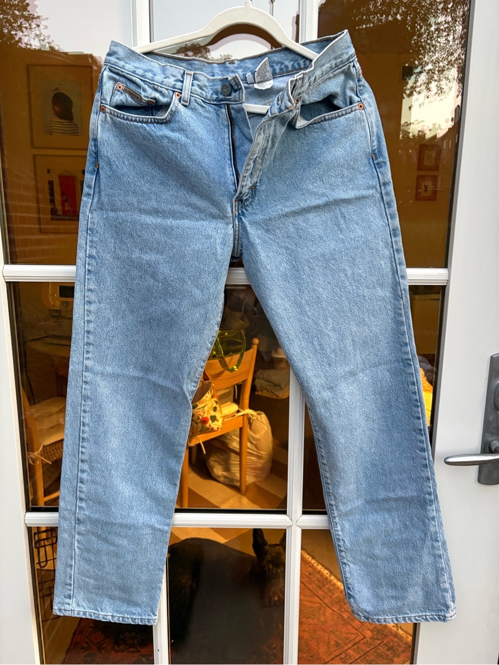 Calvin Klein 100% Cotton Light Blue Straight-Leg Jeans